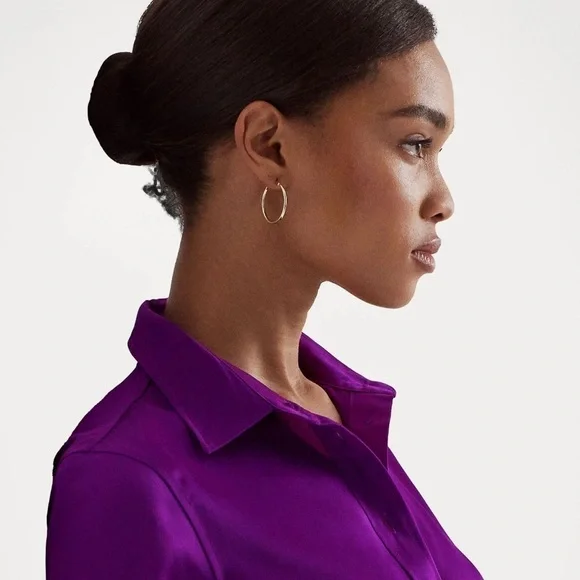 Lauren Ralph Lauren
JAMELKO LONG SLEEVE BUTTON FRONT SHIRT NWT Sz PM - Picture 3 of 9